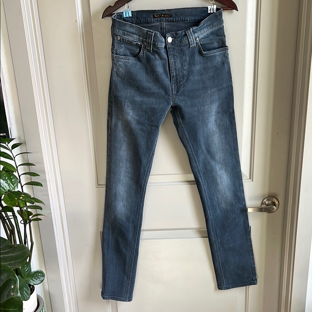 Nudie Grey/Blue Men's Denim Jeans Size 31x34 LIKE NEW